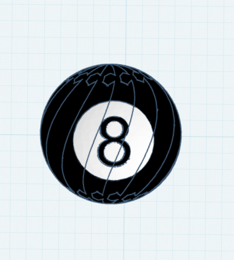 8-Ball Twisty Slime Fidget by Bryans3dPrints, pocket-sized black billiard ball.