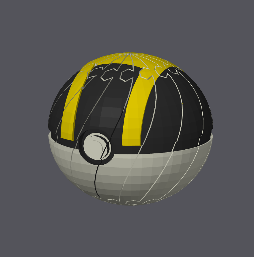 Ultra Ball Pokemon Pokéball Twisty Slime Fidget, black and yellow with gray bottom and button