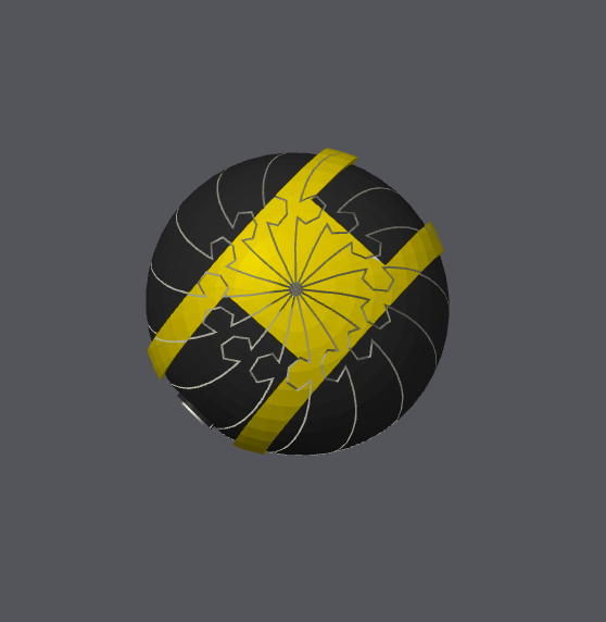 Ultra Ball Pokéball twisty slime fidget ball, black with yellow tape pattern
