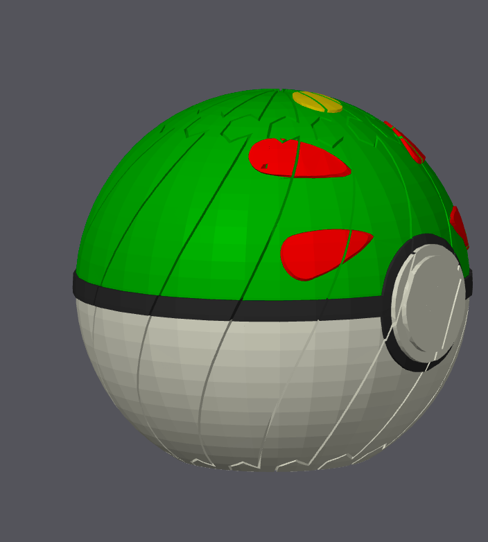 Friend Ball Pokemon Pokeball Twisty Slime Fidget, green top and white bottom