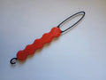 Bryans3dPrints assistive button hook tool with red contoured grip and black loop end