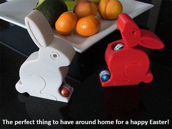 Easter Bunny Mini Egg Dispenser – Fun Spring Candy Holder, 3D Printed Easter Decor