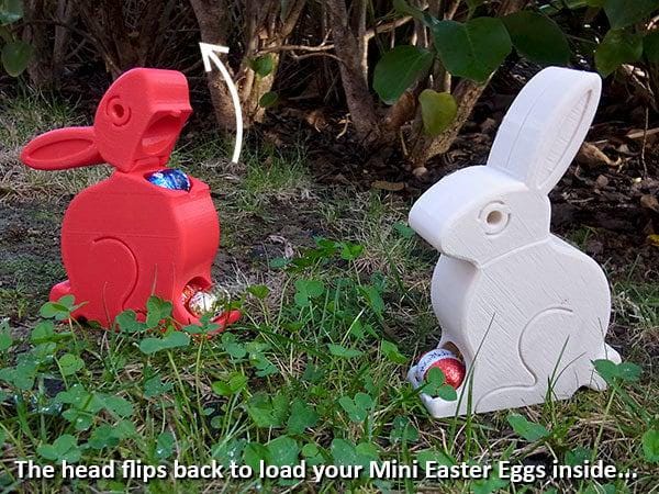 Easter Bunny Mini Egg Dispenser – Fun Spring Candy Holder, 3D Printed Easter Decor