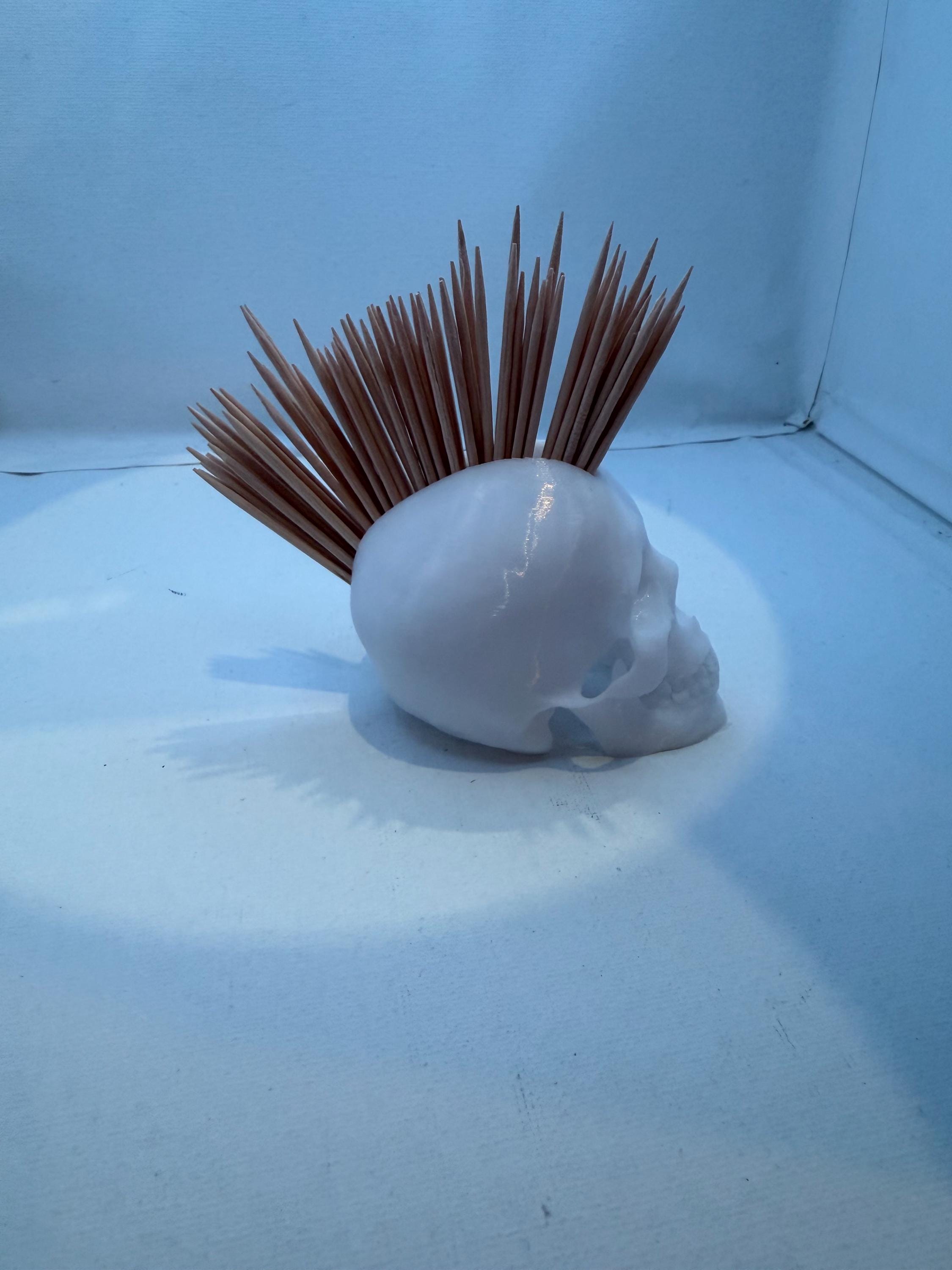 Skull Toothpick Holder | Spooky Skull Decor | Functional Desk and Kitchen Accessory | 3D Printed