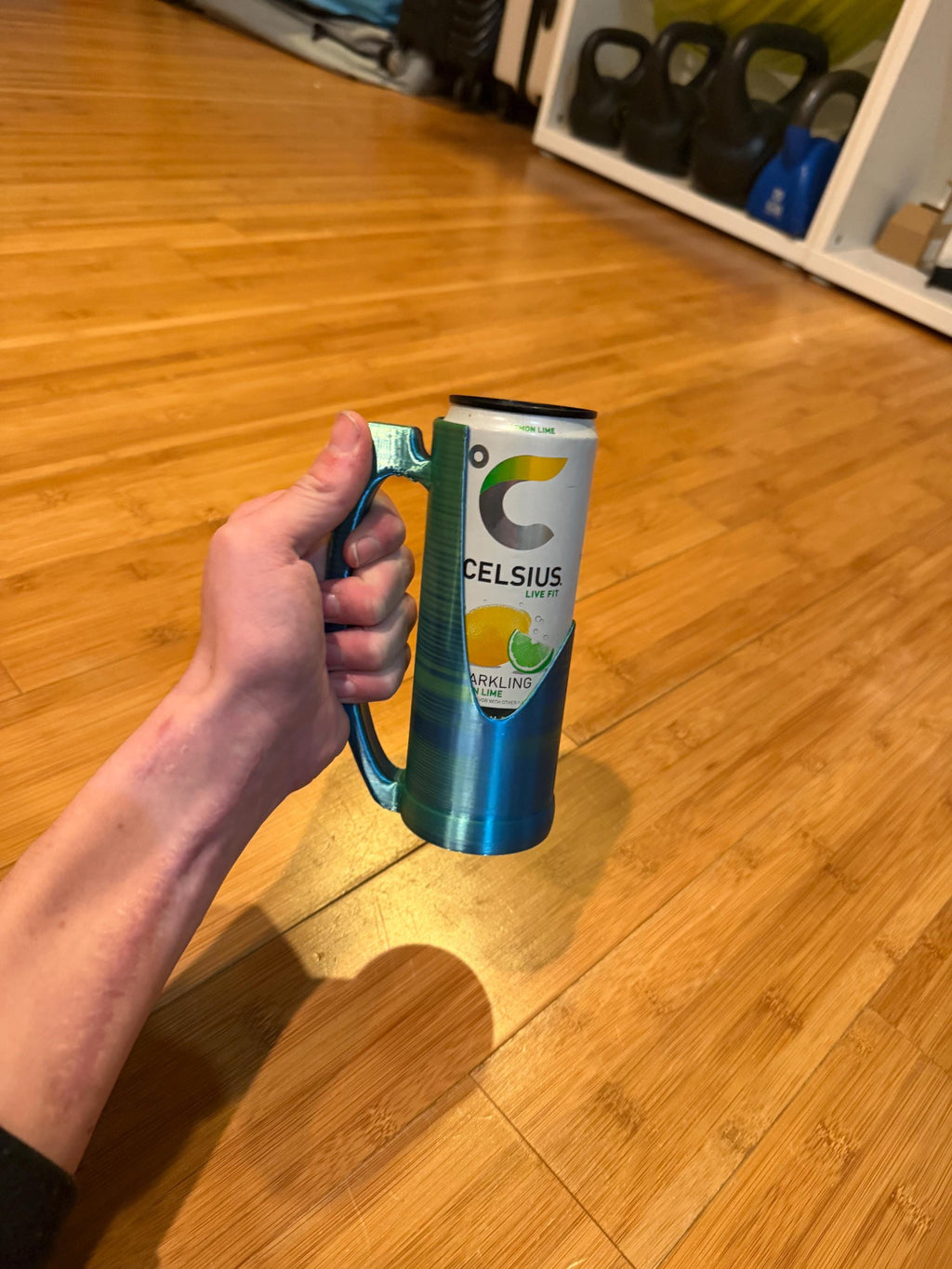 12oz Skinny Drink Can Holder with Handle!
